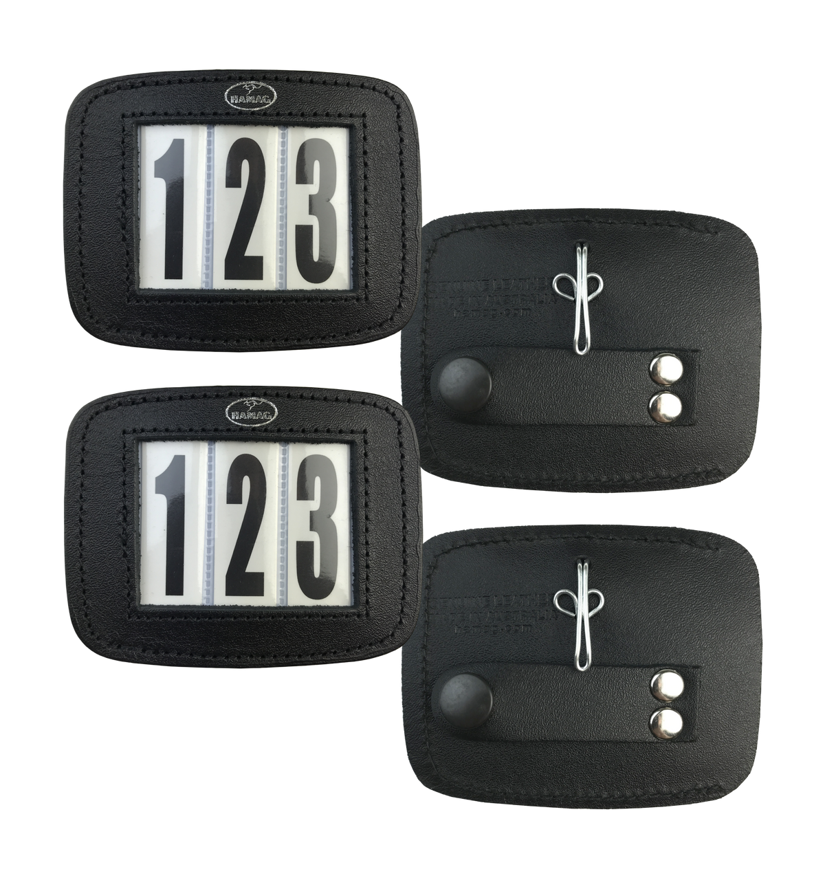 Hamag Leather Bridle Number Holders