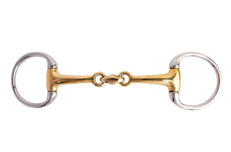 Cavalier Eggbutt Training Link Bradoon Bit - Golden Brass