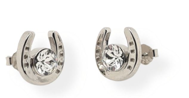 Studs Ss And Cz Horseshoe
