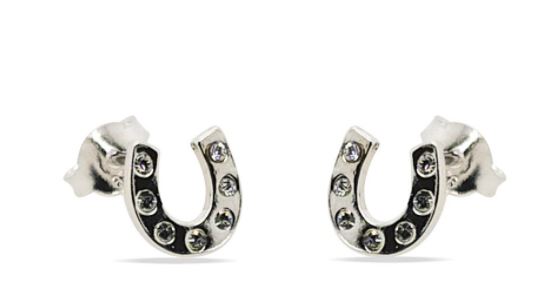 Studs S/S And Cz Horse Shoe