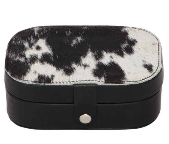 The Design Edge Cowhide Travel Jewellery Box