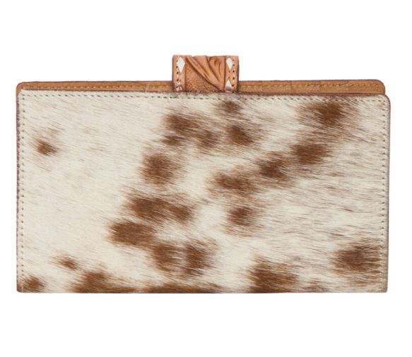 The Design Edge Tooling Leather Slim Button Wallet