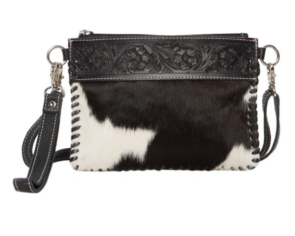 The Design Edge Tooling Leather Cowhide Small Clutch Bag