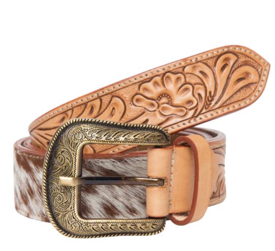 The Design Edge Tooling Leather Cowhide Belt