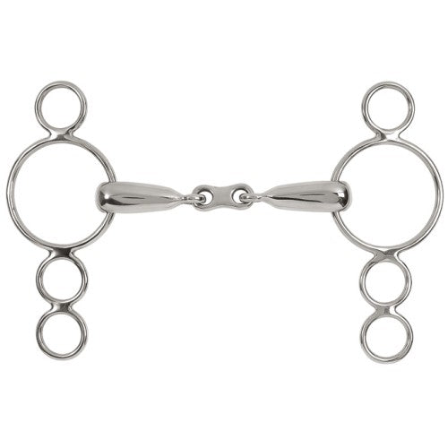 Dutch Gag With 4 Rings Hollow Mouth W French Link