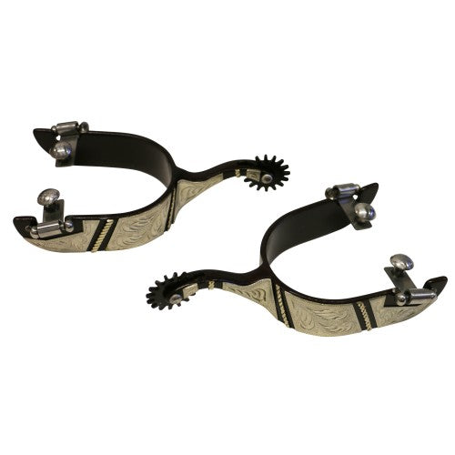 Fort Worth Hand Engraved German Silver Spurs - Black Friday Sales