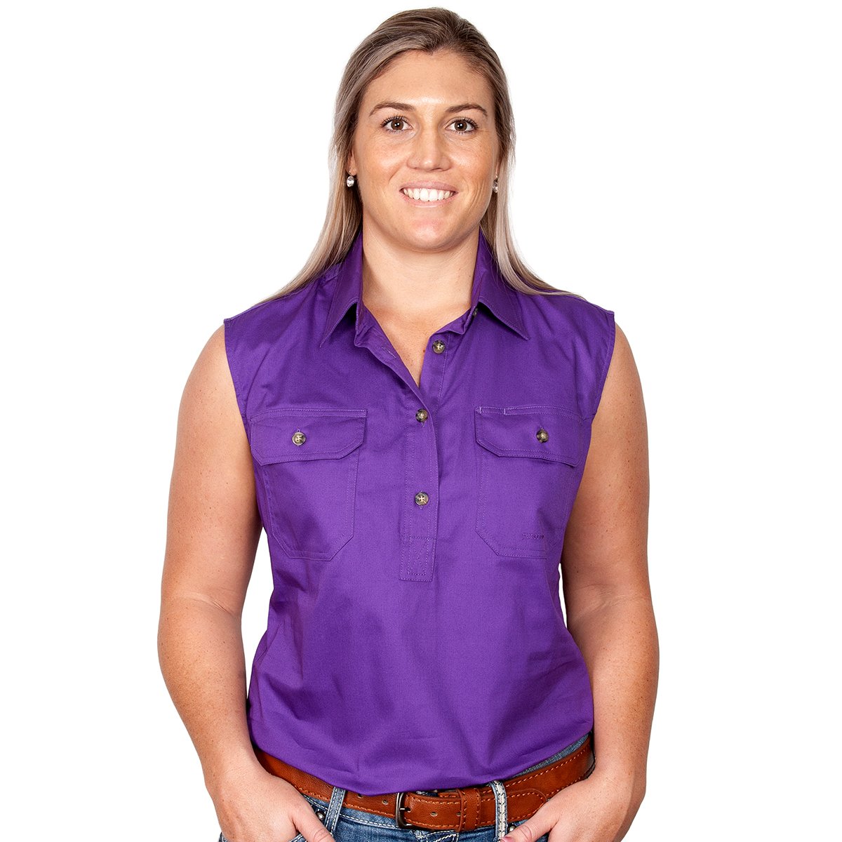 Just Country Wmns Kerry Sleeveless Workshirt