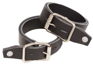Hobble Straps Chrome Leather