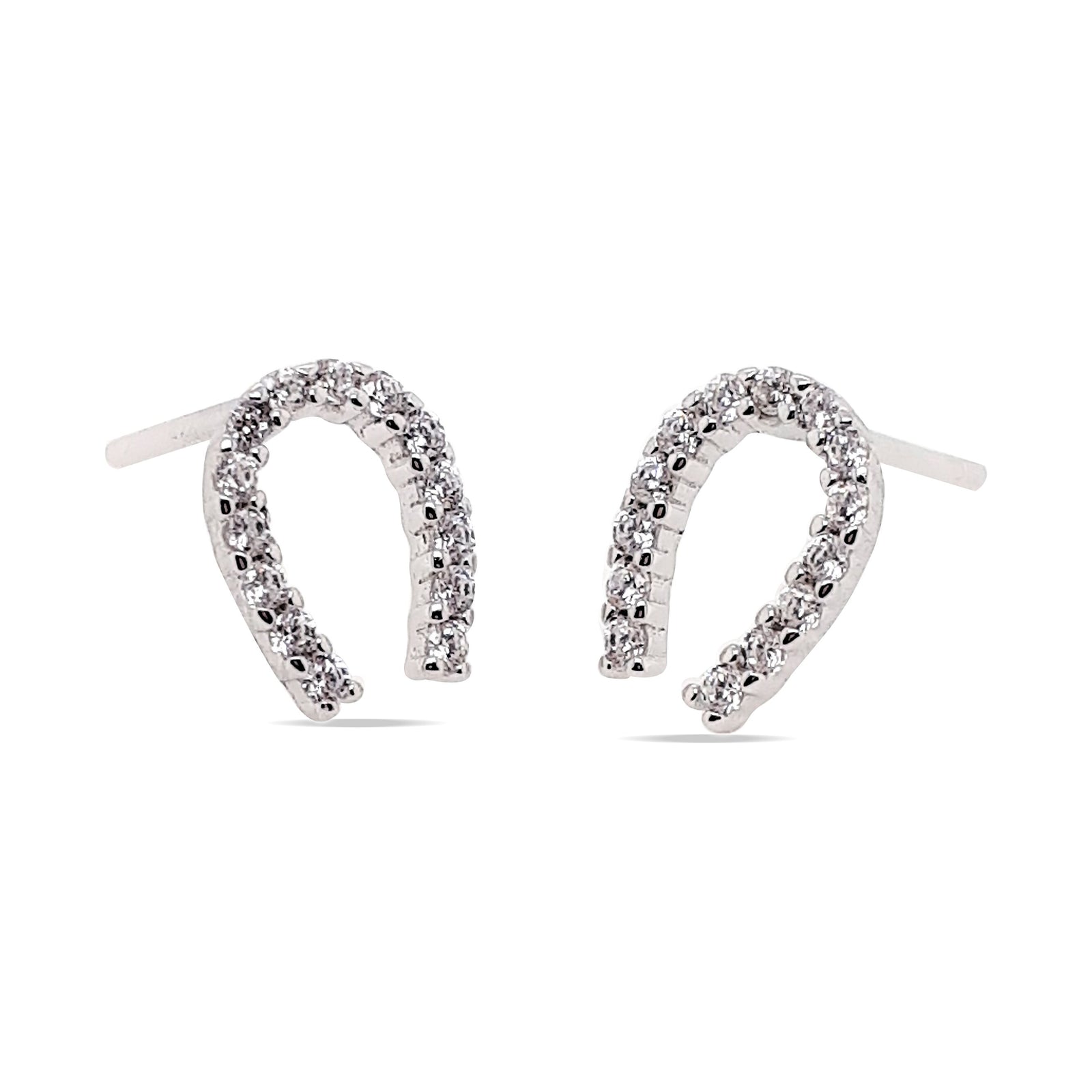 Earrings S/S Cz Horseshoe