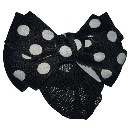 Huntington Polka Dot Show Bow With Hair Net