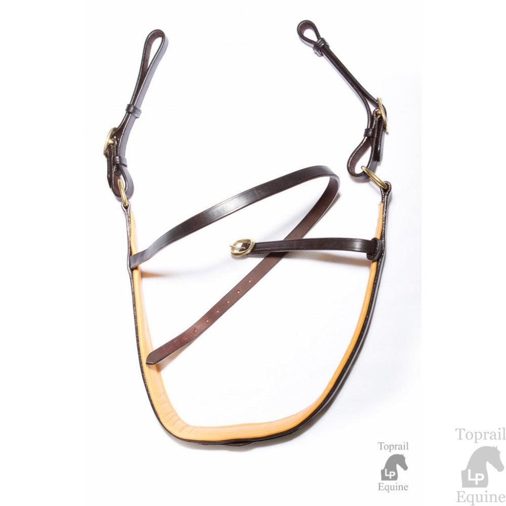 Toprail Leather Padded Heavy Duty Polocrosse Chestplate With Side Straps