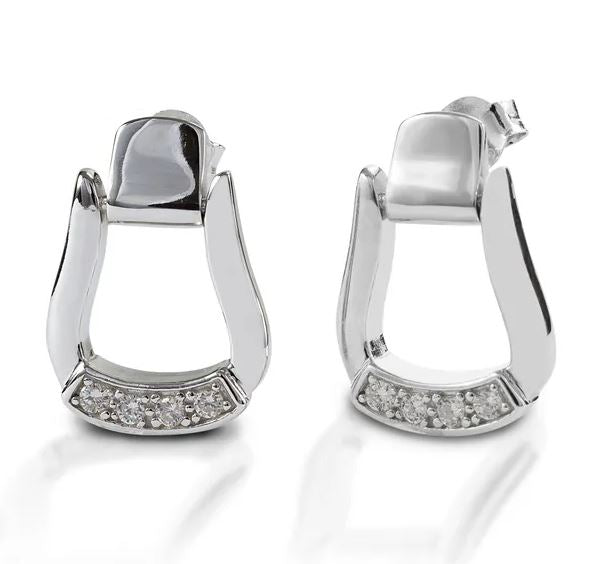 Kelly Herd Earrigns Oxbow Stirrup Post Back - Sterling Silver