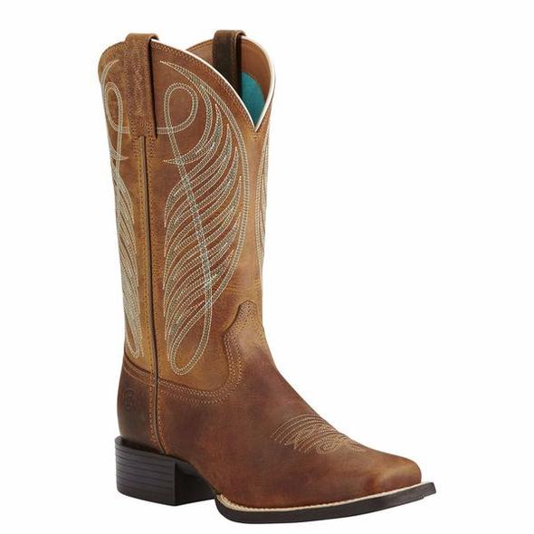 Ariat Wms Round Up Wst Powder Brown - Mothers Day Sale