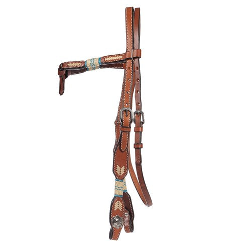 Fort Worth Mississippi Headstall Knotted Brown