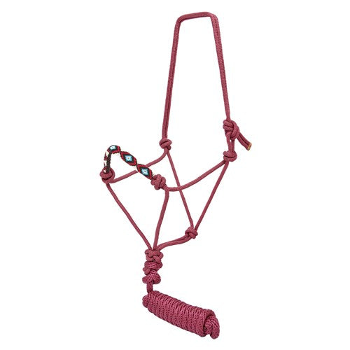 Fort Worth Rope Halter Beaded Nose With Lead