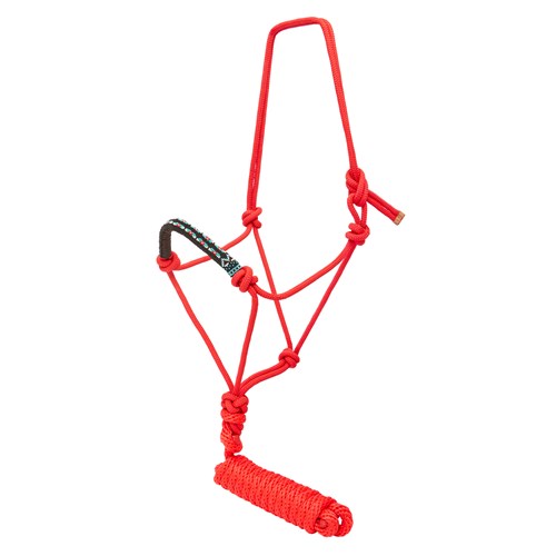 Fort Worth Rope Halter Beaded Nose With Lead