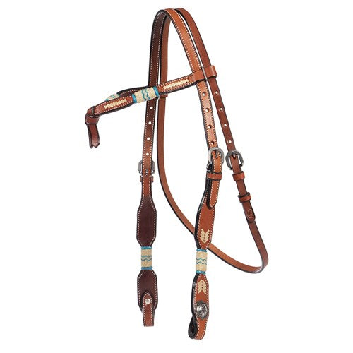 Fort Worth Mississippi Headstall Knotted Brown | Horse Supplies - Bridles | Saddleworld Ipswich
