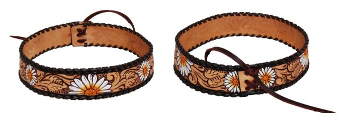 Rafter T Ranch Hat B& with Painted Daisy Tooling