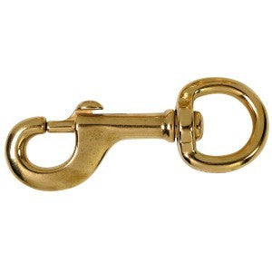 Heavy Brass Snaphook 11/4 Round Swivel Eye