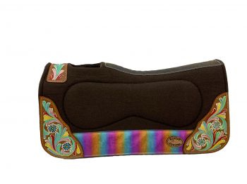 Klassy Cowgirl Rainbow Pad With Floral Painted Design