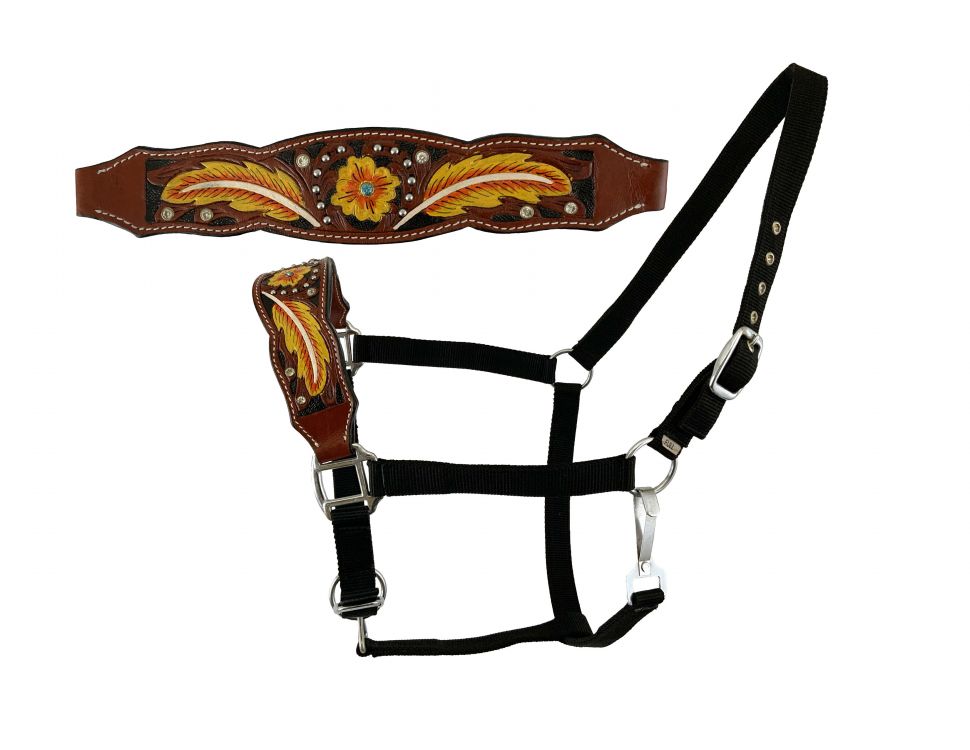 Showman Navaho Painted Feather Bronc Halter