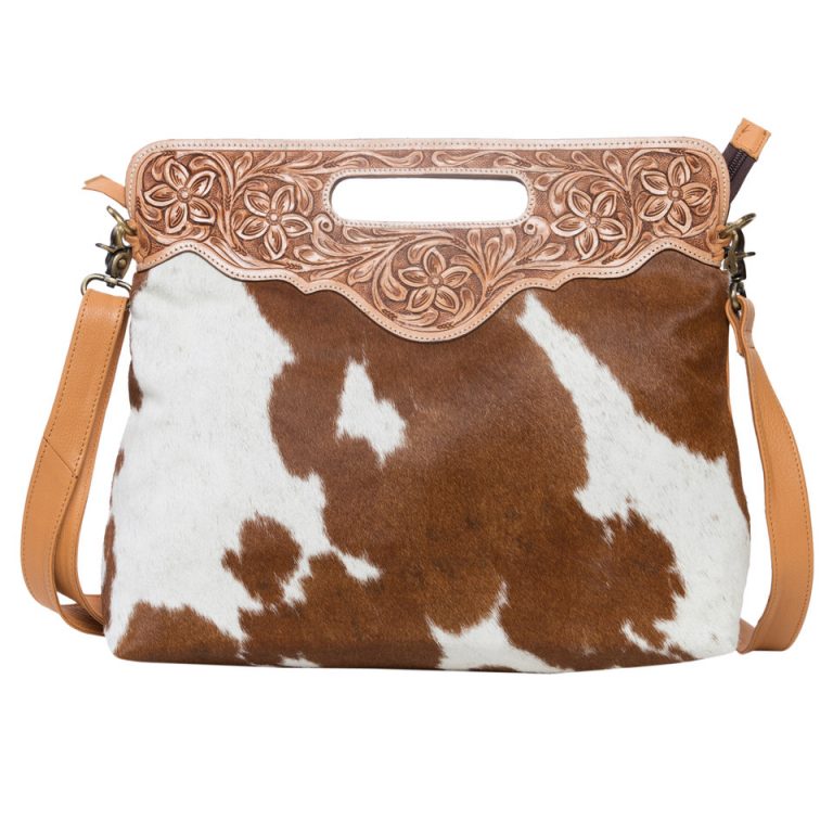 The Design Edge Cusco Tooling Leather Cowhide Bag