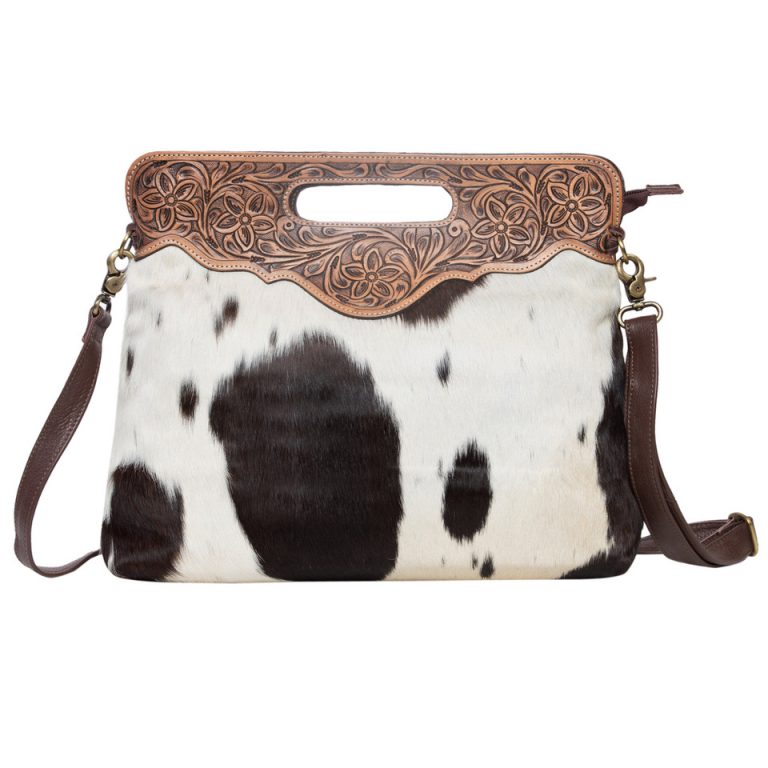 The Design Edge Cusco Tooling Leather Cowhide Bag