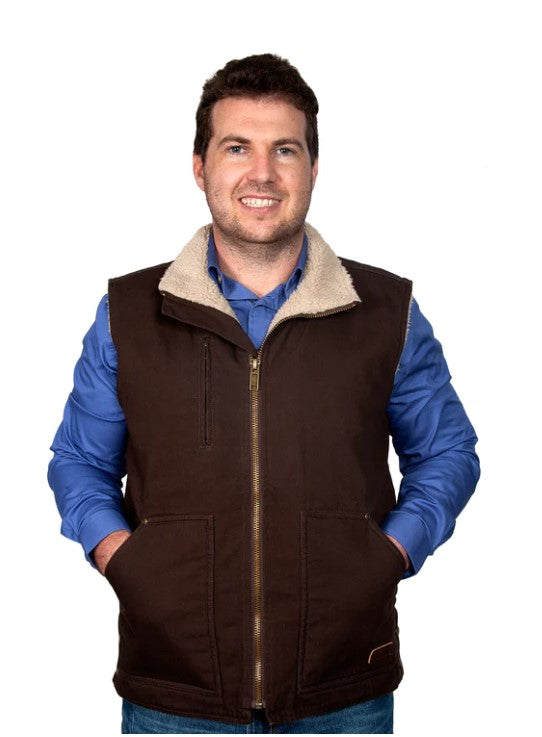 Just Country Mns Diamantina Sherpa Vest - Winter Black Friday Sale