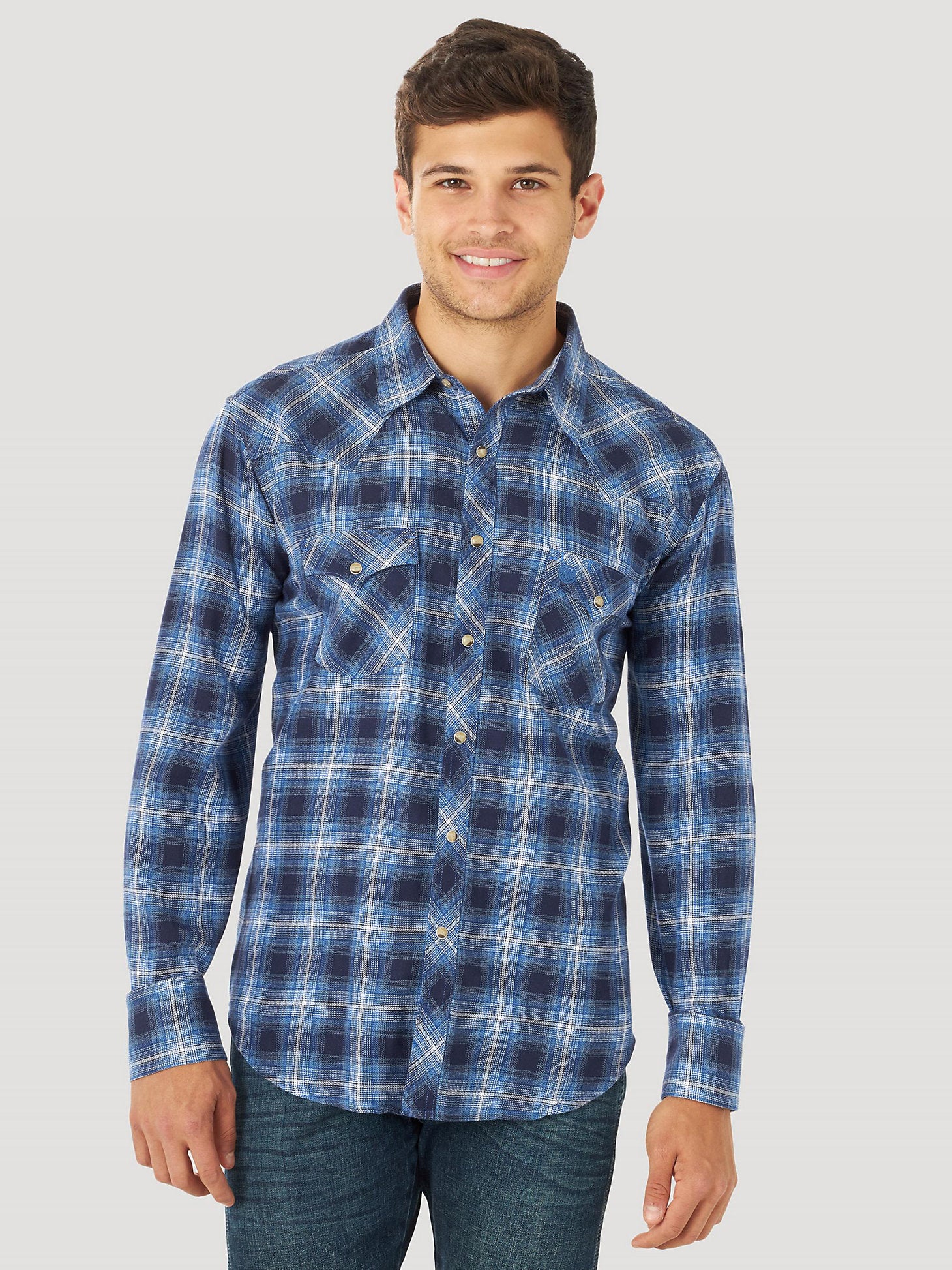 Wrangler Mens LS Flannel Shirt - Saddleworld Ipswich