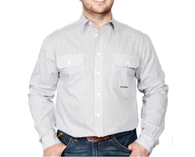 Just Country Mns Austin Full Button Print Workshirt