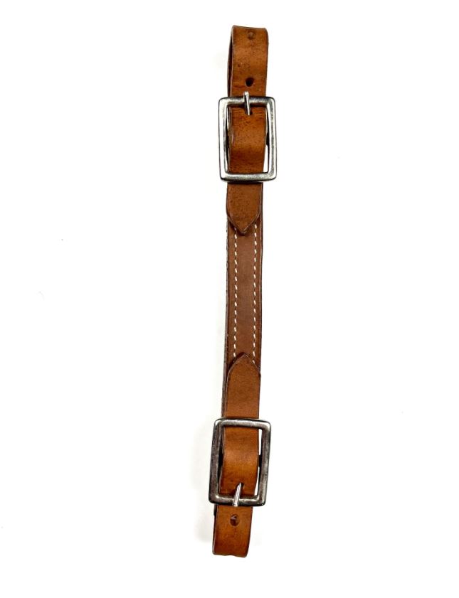 Ezy Ride Curb Strap Stitched 2 Buckle Harness Leather