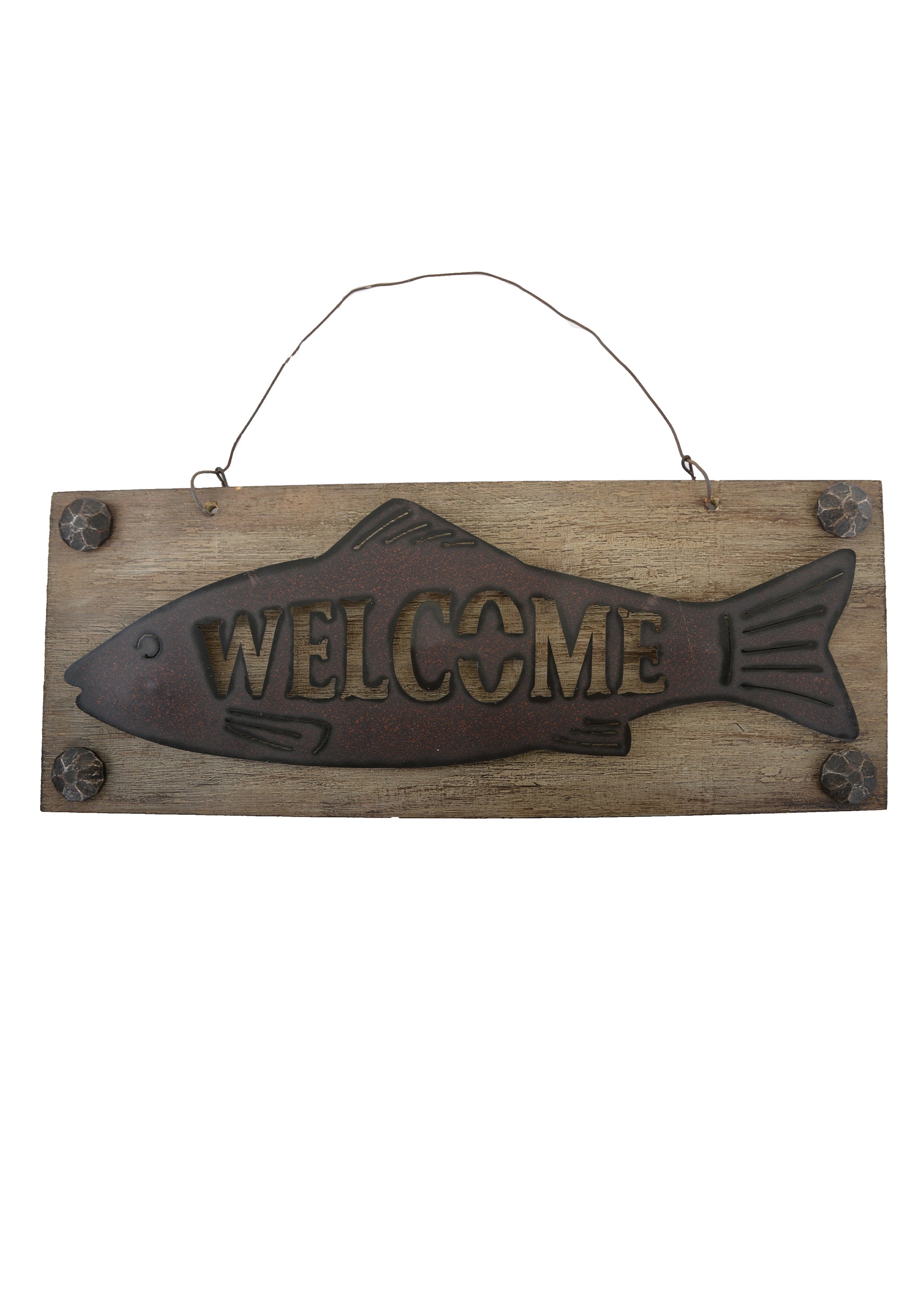 Pure Western Metal Fish Cut Out Welcome Sign