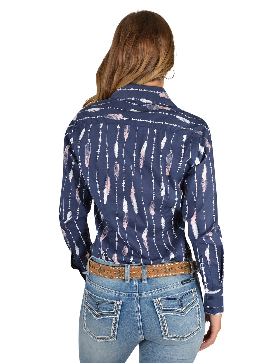 Pure Western Wmns Aleen Print Western LS Shirt