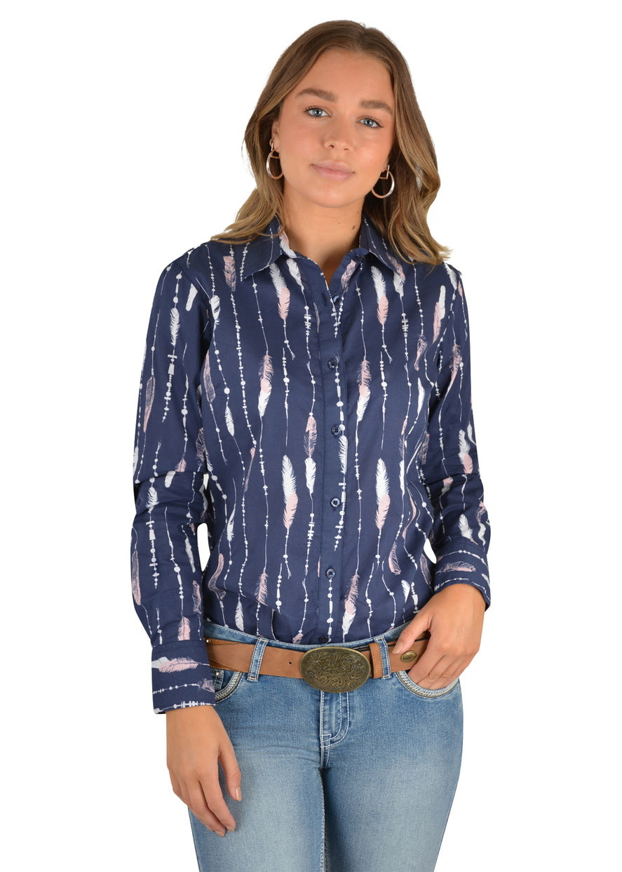 Pure Western Wmns Aleen Print Western LS Shirt