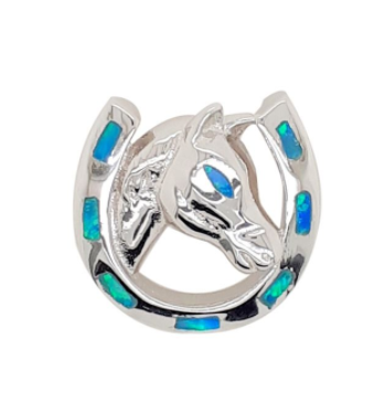 Pendant Ss Horse/Horseshoe Necklace