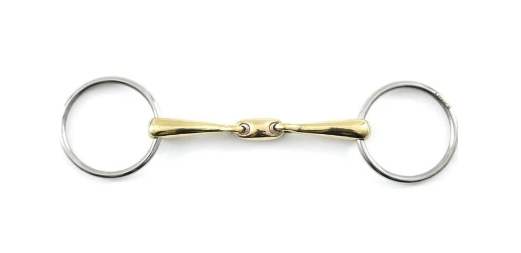 Premier Equine Brass Alloy Training Bit with Lozenge Metal