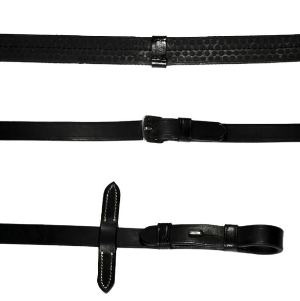 Lumiere Equestrian Leather And Rubber Grip Reins