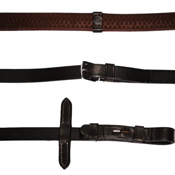 Lumiere Equestrian Leather And Rubber Grip Reins