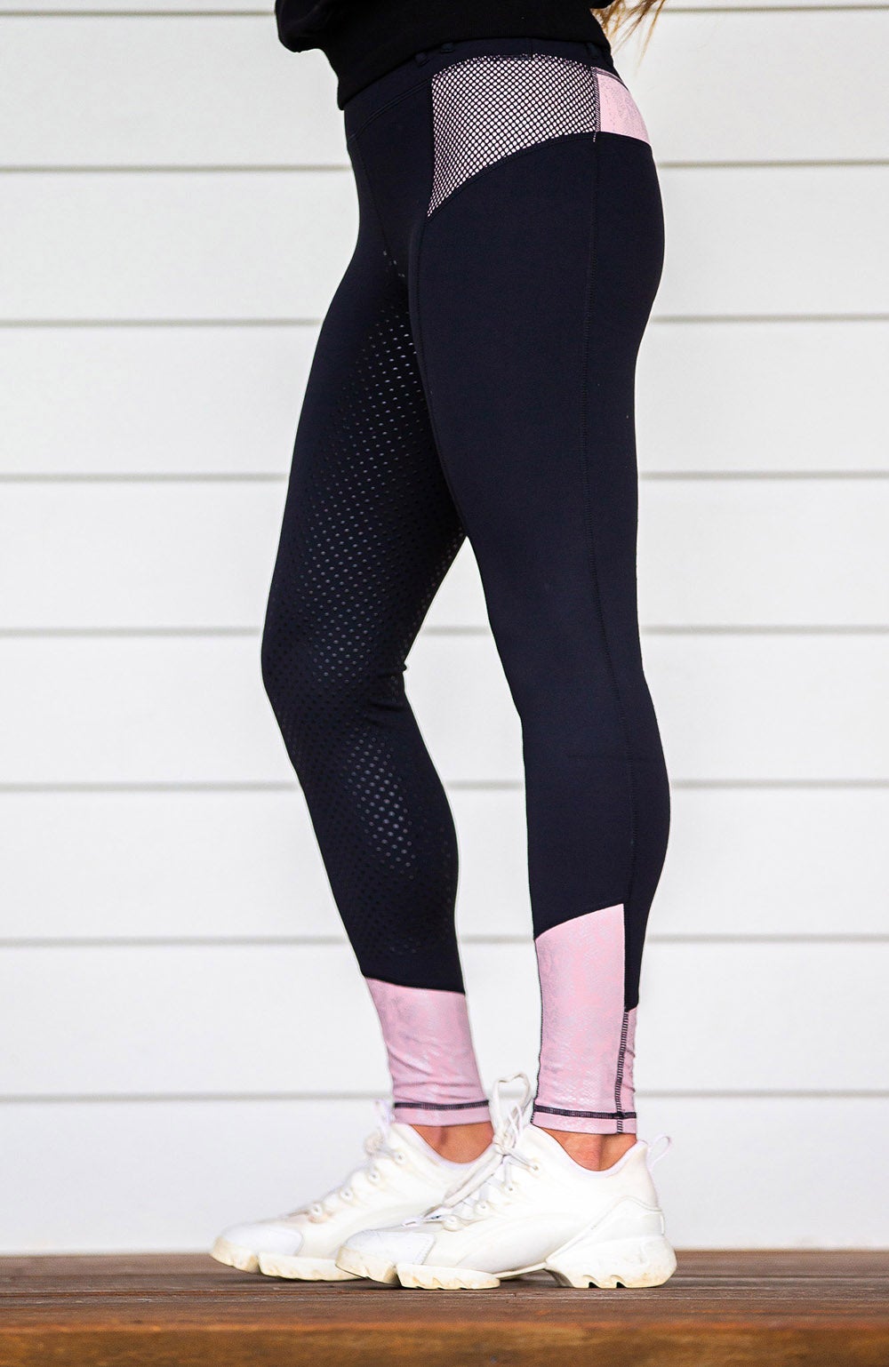 Bare Performance Youth Performance Riding Tights Black Rose