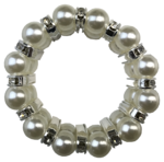 Hamag 3 Strand Pearl And Diamante Pony Tail Holder/Scrunchie