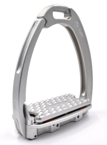 Tech Stirrups Venice Light + Silver/Silver Safety Stirrups Shock Absorbing
