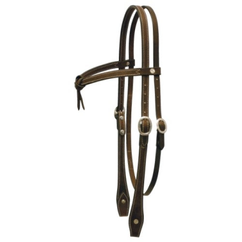 Texas Tack Knotted Brow Headstall Dark