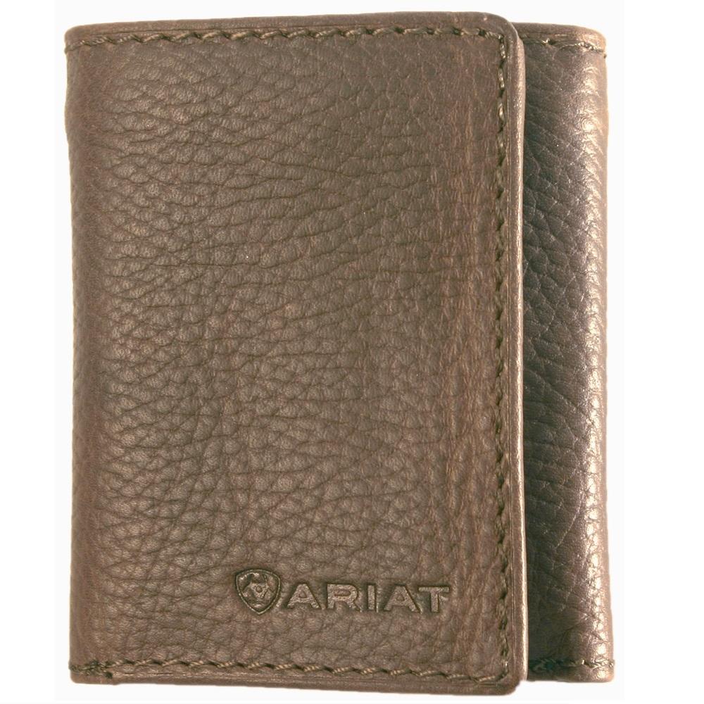 Ariat Tri-Fold Wallet Distressed Brown