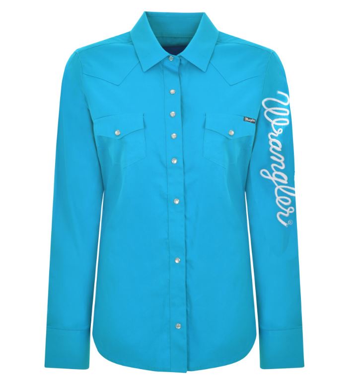 Wrangler Logo Rodeo LS Drill Shirt