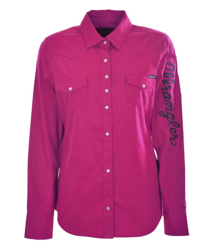 Wrangler Logo Rodeo LS Drill Shirt