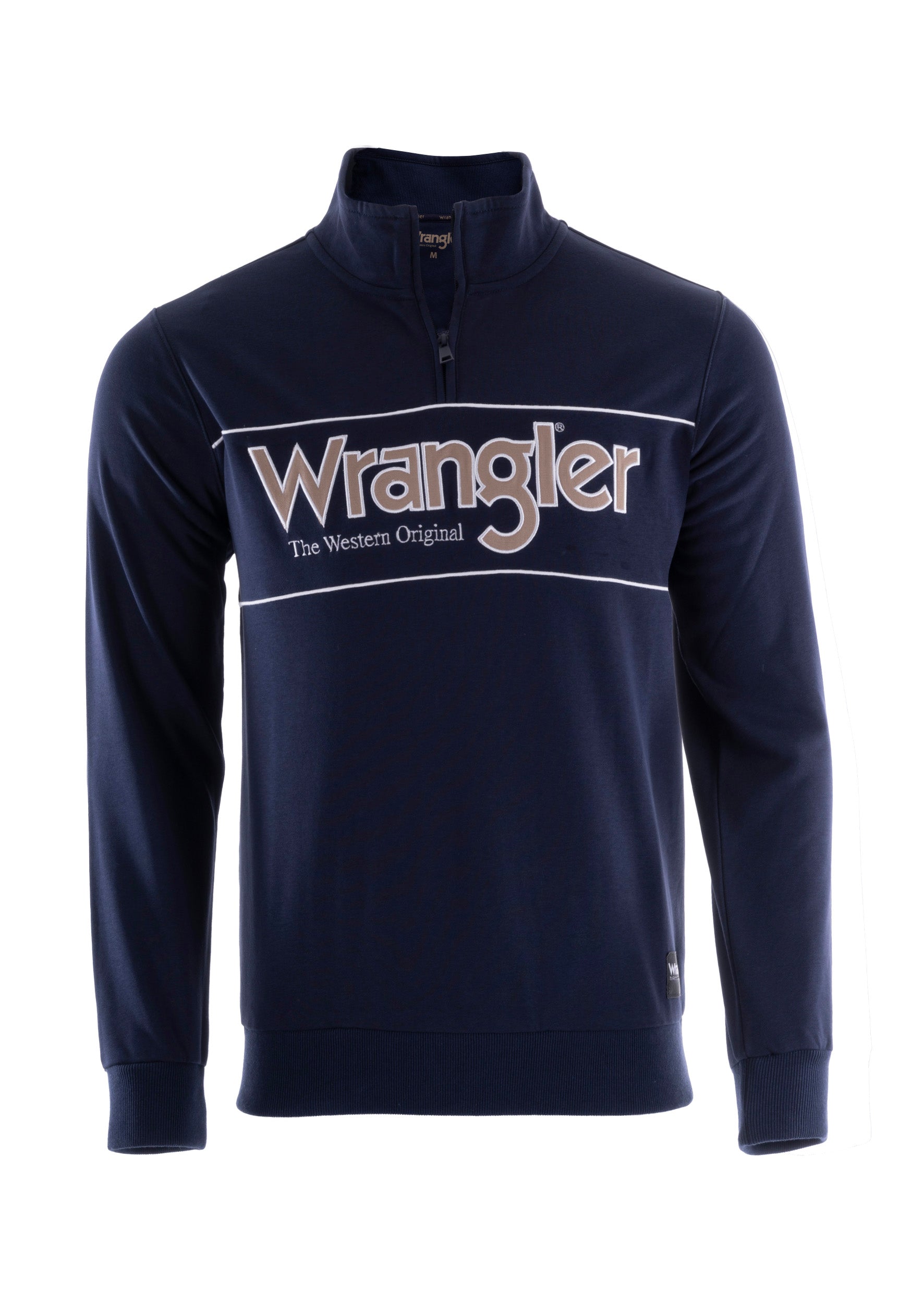 Wrangler Mens Ryder Logo 1/4 Zip Pullover