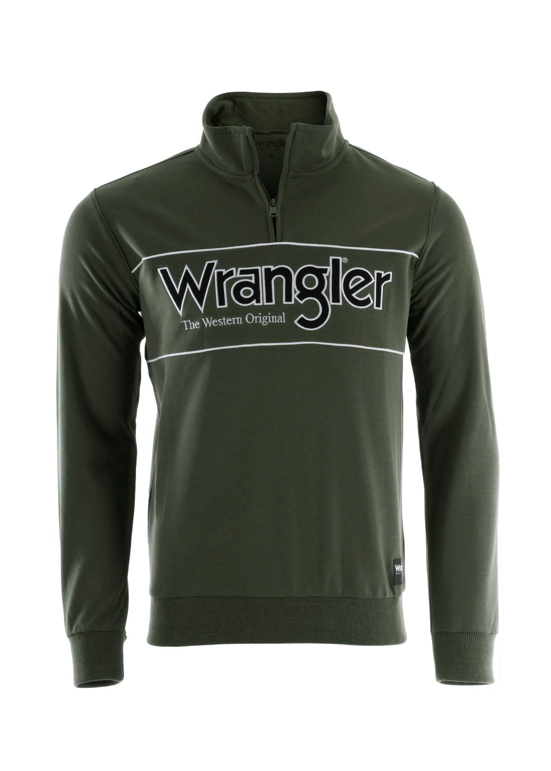 Wrangler Mens Ryder Logo 1/4 Zip Pullover