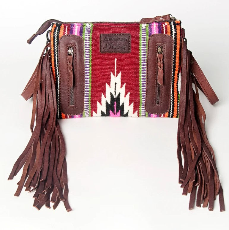 American Darling Saddle Blanket Leather Tooling Tote - EOFY Sale