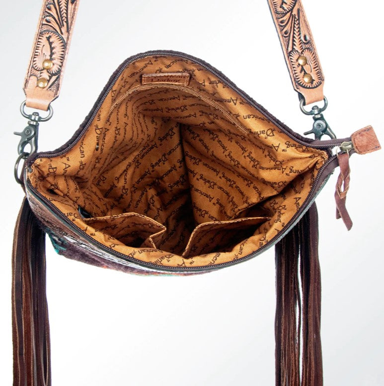 American Darling Saddle Blanket Leather Tooling Tote - EOFY Sale