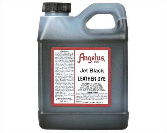 Angelus Leather Dye Jet Black 473ml - Saddleworld Ipswich